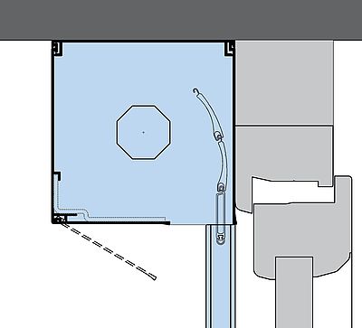 Systemaufbau: Vorbau Rollladen mit stranggepresstem Kasten, gerade 