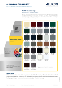ALUKON RAL variety of colours