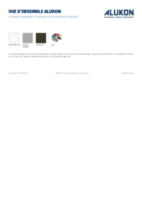 coloris standard des caissons extrudés